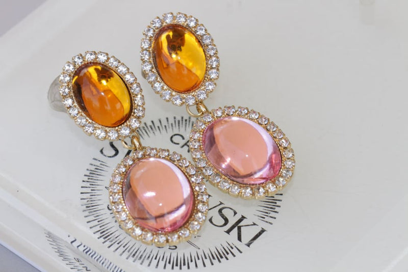 Light Pink Crystal Earrings Swarovski Light Rose Silver - Etsy | Pink  crystal earrings, Wedding bridesmaids pink, Pink jewelry