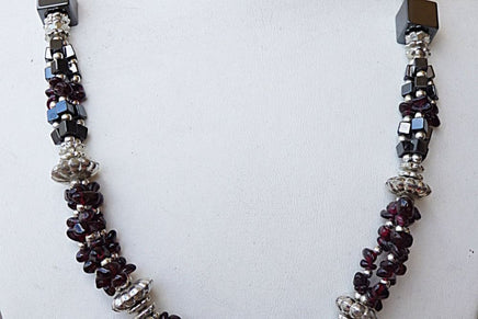 Yoga Necklace. Yoga Jewelry. Beaded Necklace.hameitite Garnet Beads Necklace. Gemstone Jewelry For Unique Women. Layered Beaded Necklace.